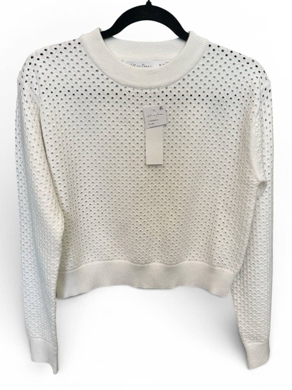All in Favor Open-Knit Sweater